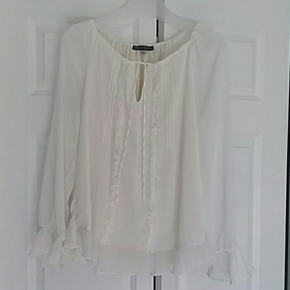 Rose & Olive cream blouse  size medium.